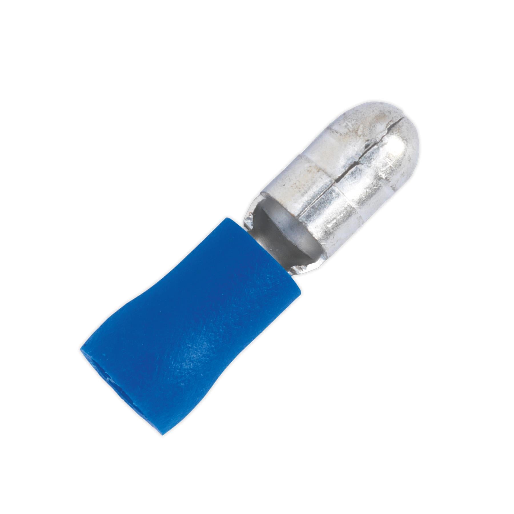 Sealey Bullet Terminal 5mm Male Blue Pack of 100