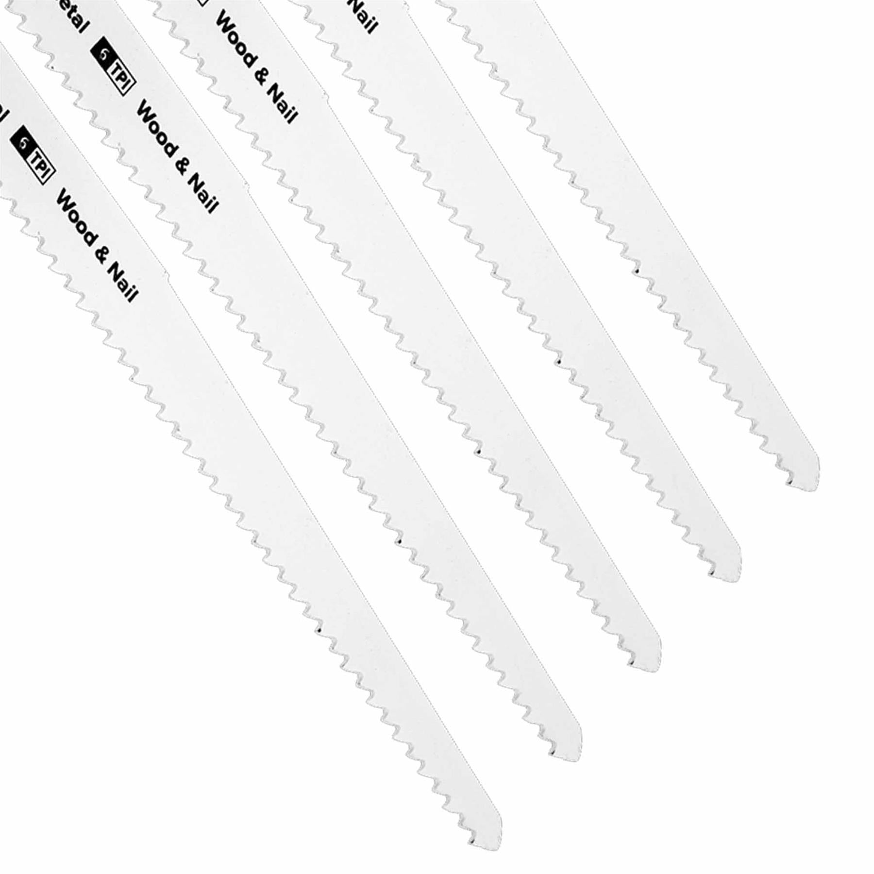 Sealey Reciprocating Saw Blade Wood & Nail 230mm 6tpi - Pack of 5