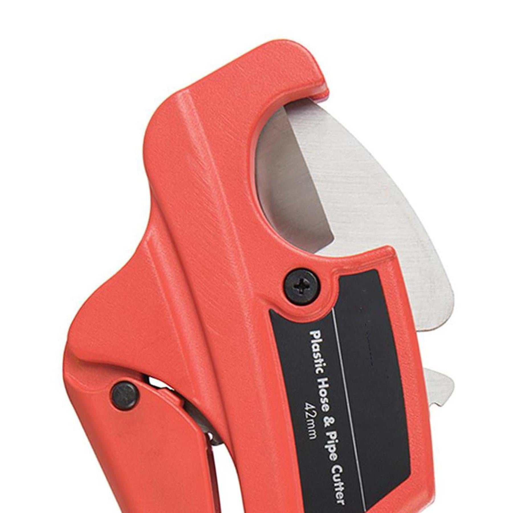 Ratchet Action 42mm Plastic Pipe Cutter Plumbing Tool PVC Water Tube Hose