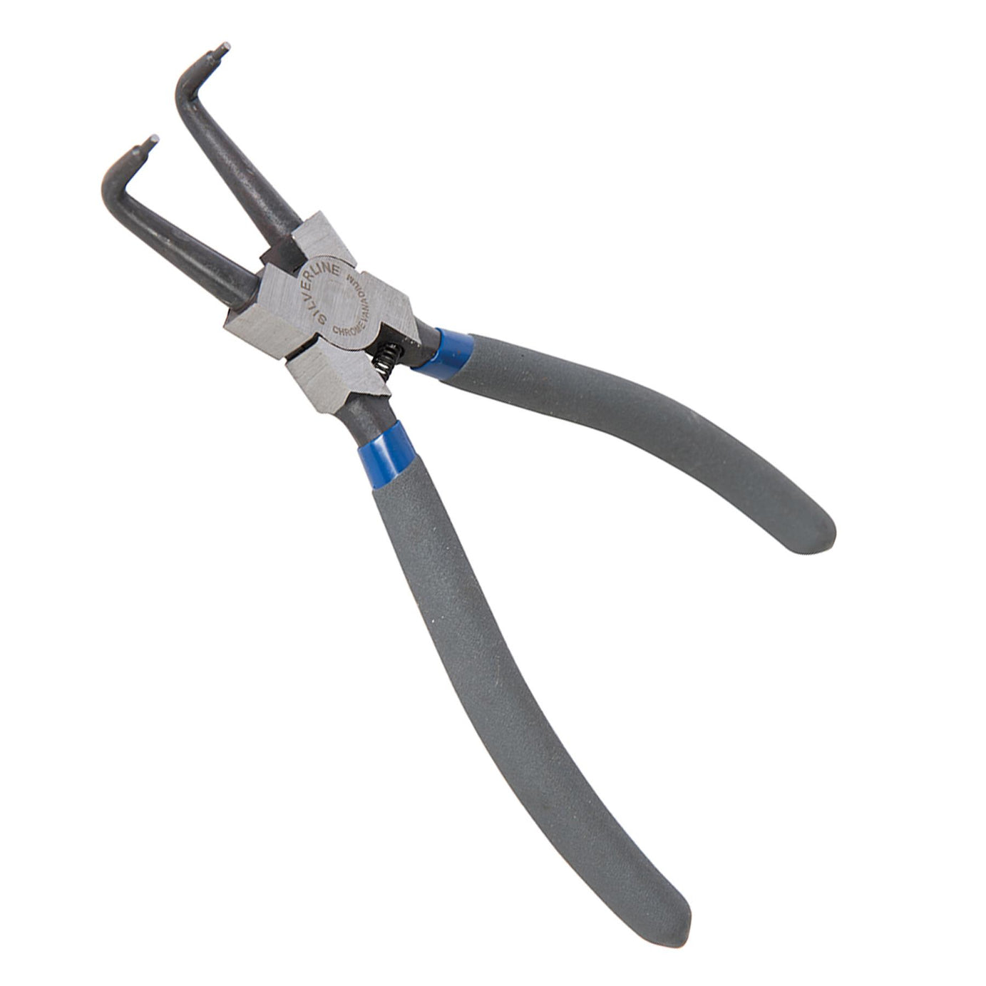 Bent Nose Internal Circlip Pliers 180mm Chrome Vanadium Tips Pvc Dipped Handles