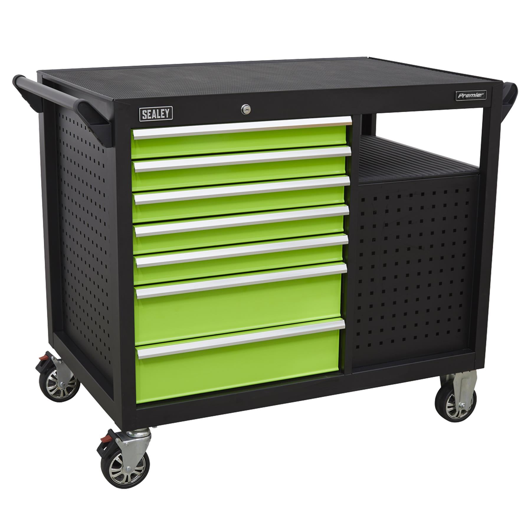 Sealey Mobile Workstation 10 Drawer 1140mm Green/Black