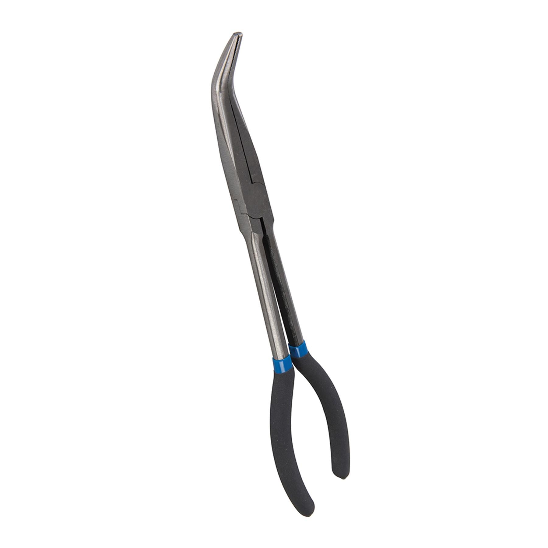 Long Reach Electronics Pliers Bent Chrome Vanadium Steel Blade Hardened