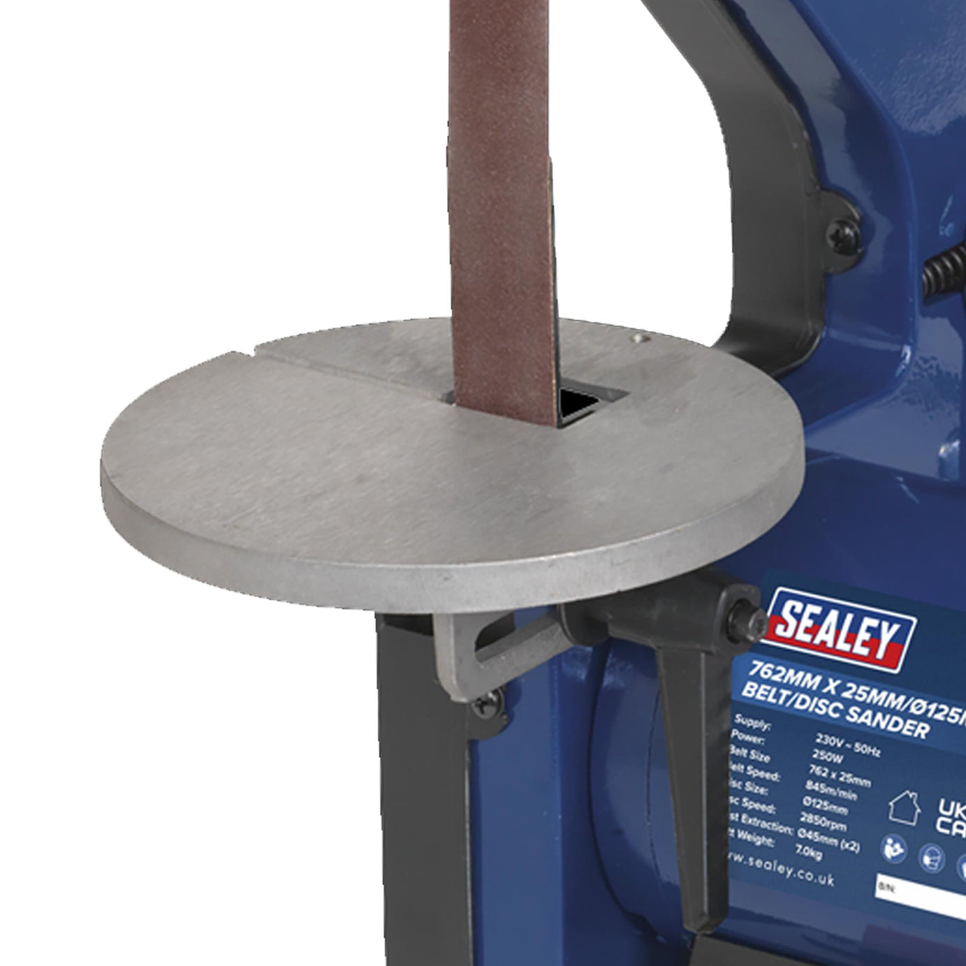 Sealey Belt/Disc Sander 25 x 762mm/125mm 250W/230V