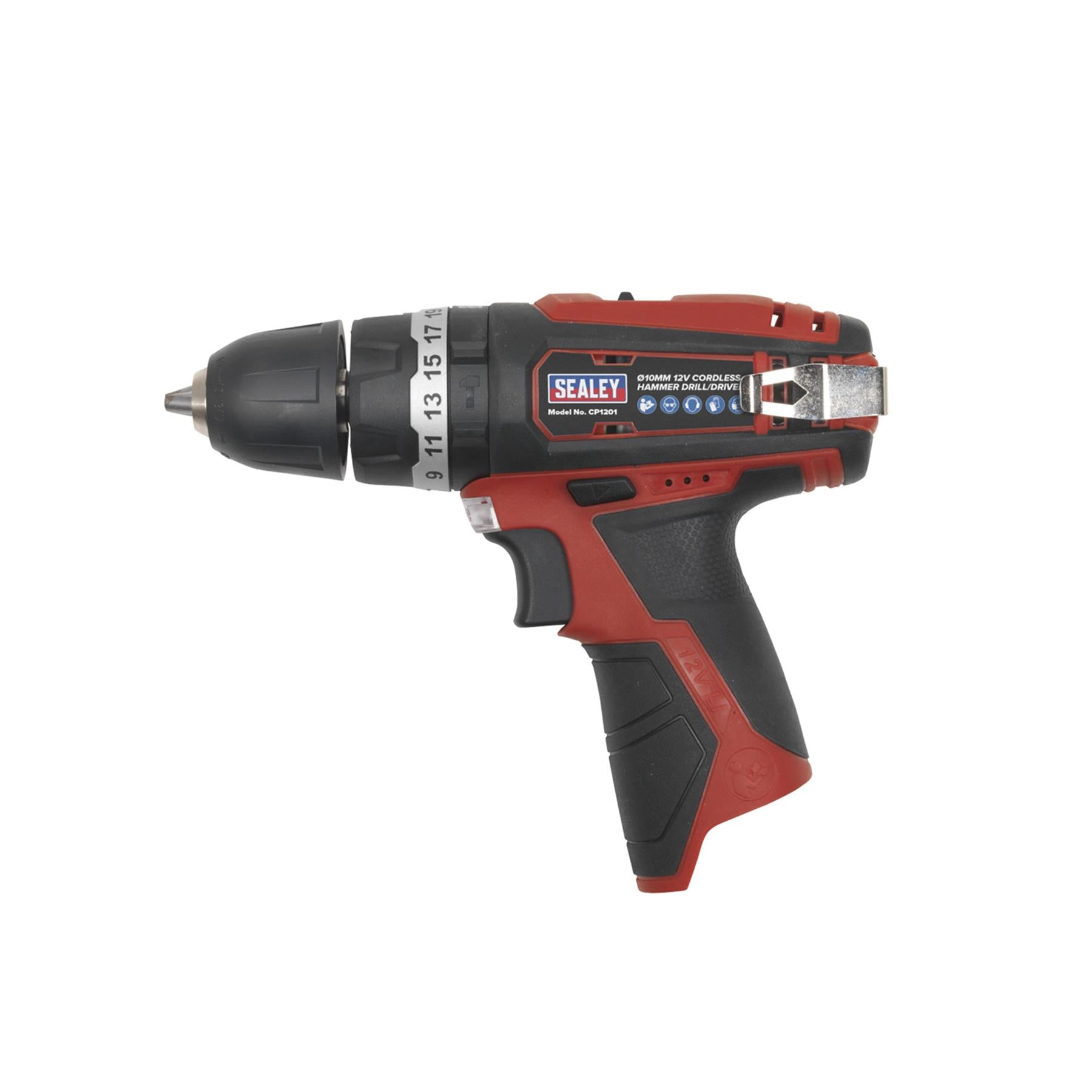 Sealey Cordless Hammer Drill/Driver Ø10mm 12V Lithium-ion - Body Only