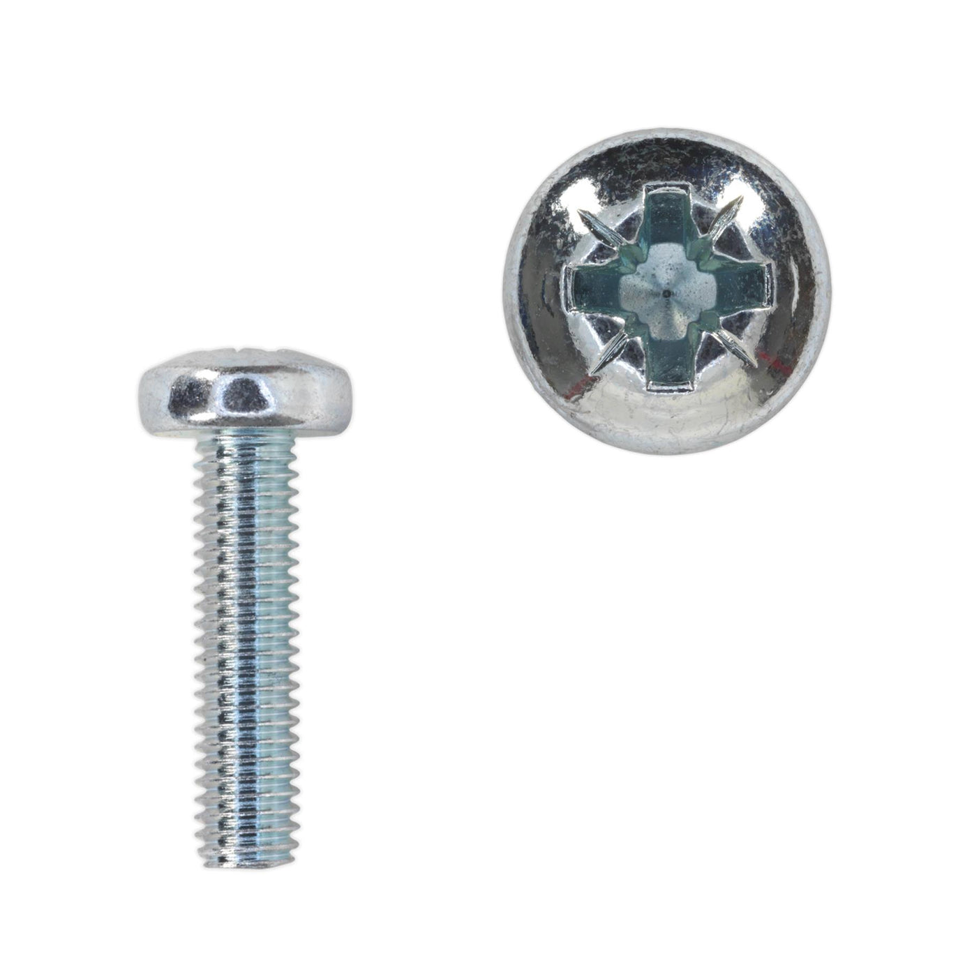 Sealey Machine Screw M5 x 20mm Pan Head Pozi Zinc Pack of 100