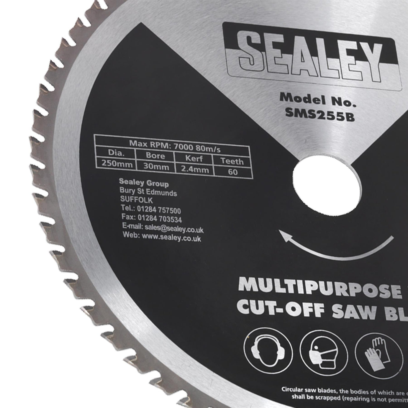 Sealey Multipurpose Cut-Off Saw Blade 250 x 2.4mm/30mm 60tpu