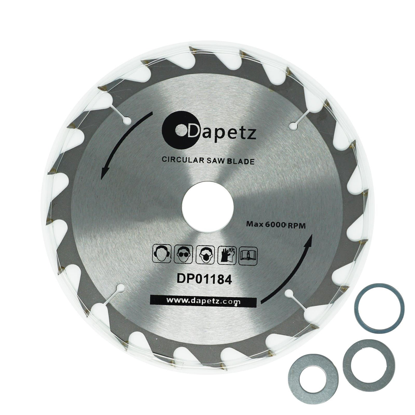 3 Piece TCT Circular Saw Blade Set 235 x 30 - 25, 16mm Rings
