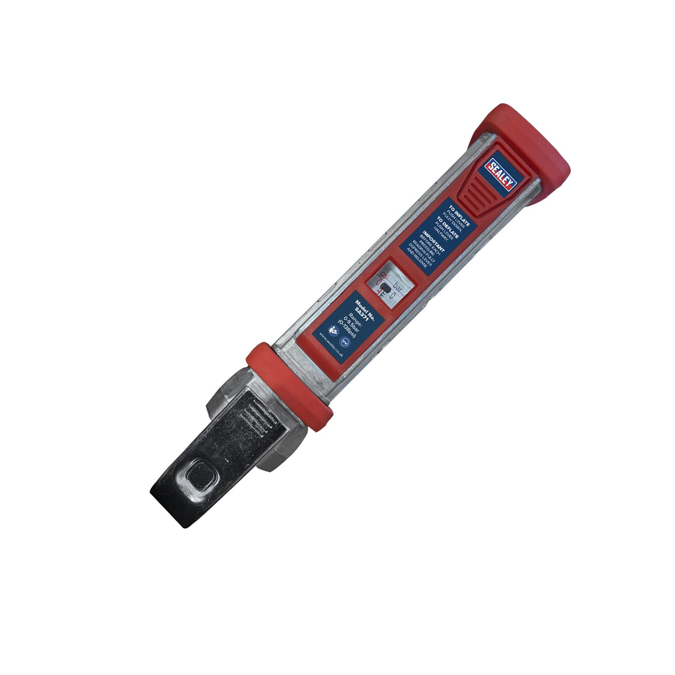 Sealey Tyre Inflator 0.5m Hose with Twin Push-on Chuck