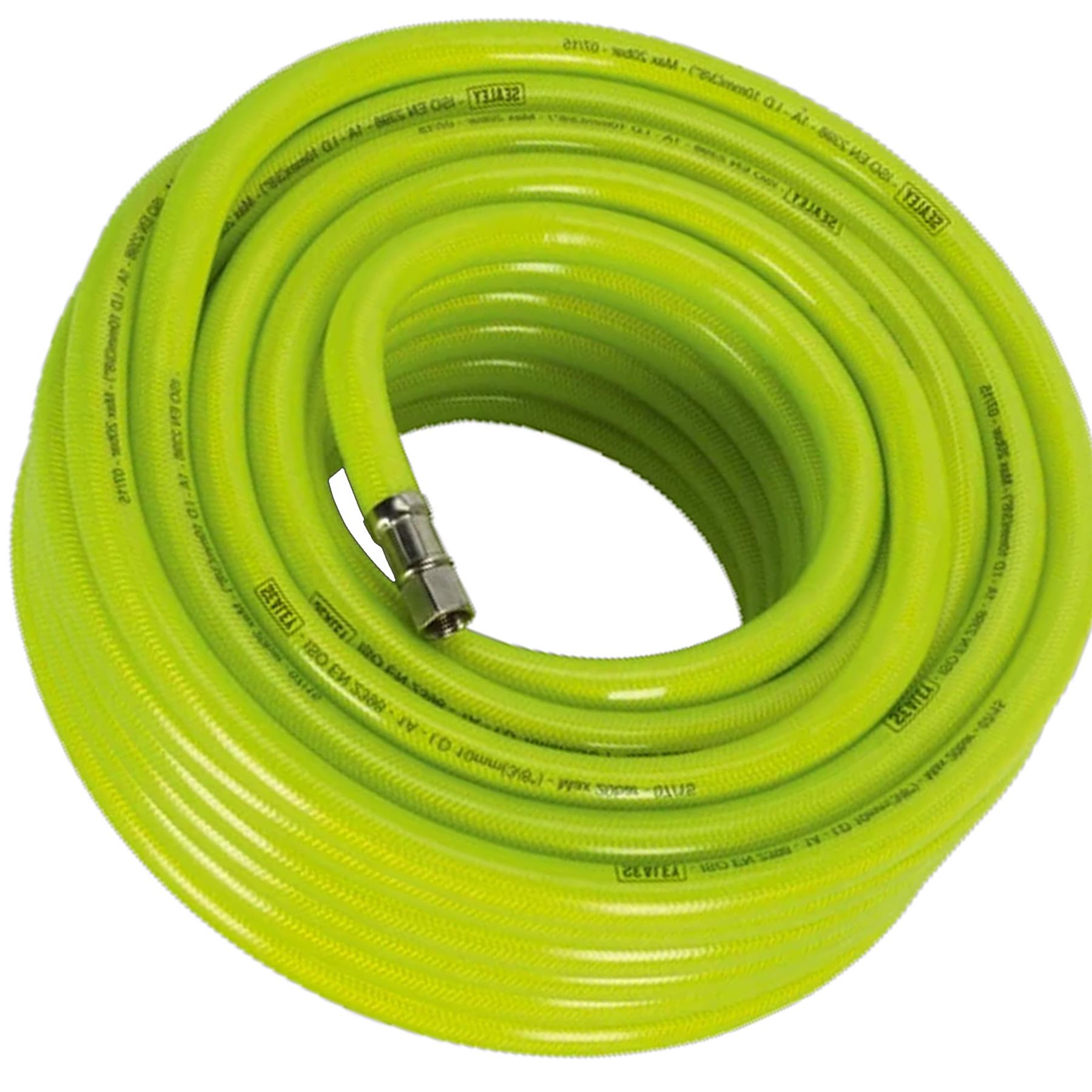 Sealey Air Hose High-Visibility 20m x 10mm with 1/4"BSP Unions