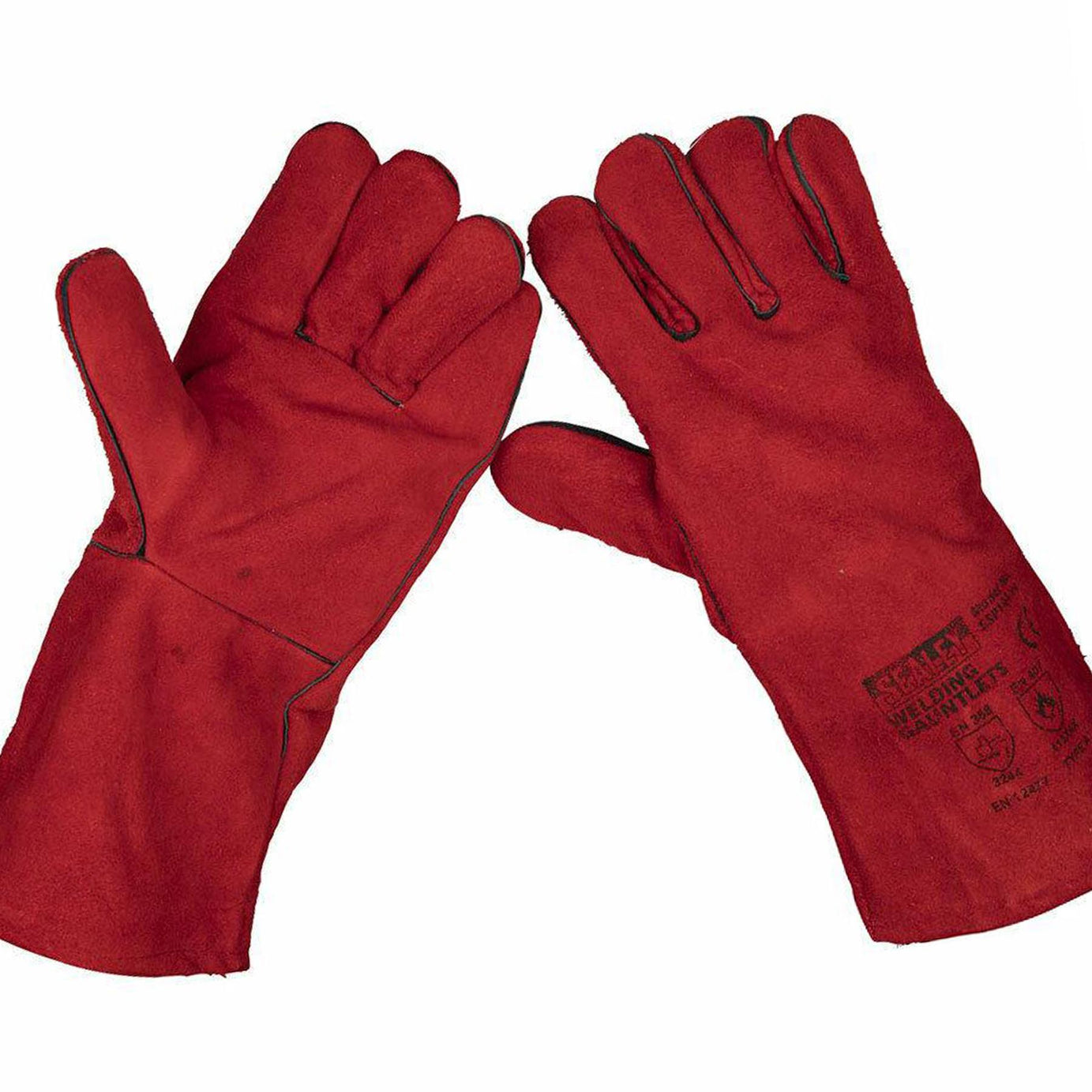 Sealey Leather Welding Gauntlets Lined Pair