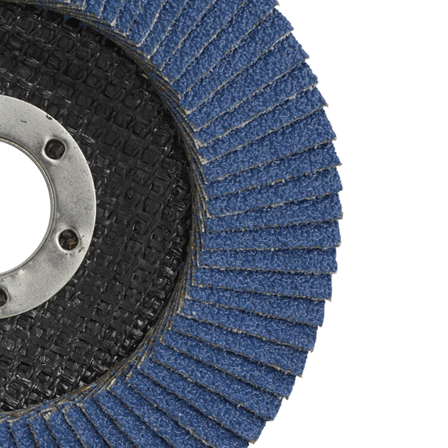Sealey Flap Disc Zirconium 115mm 22mm Bore 120Grit