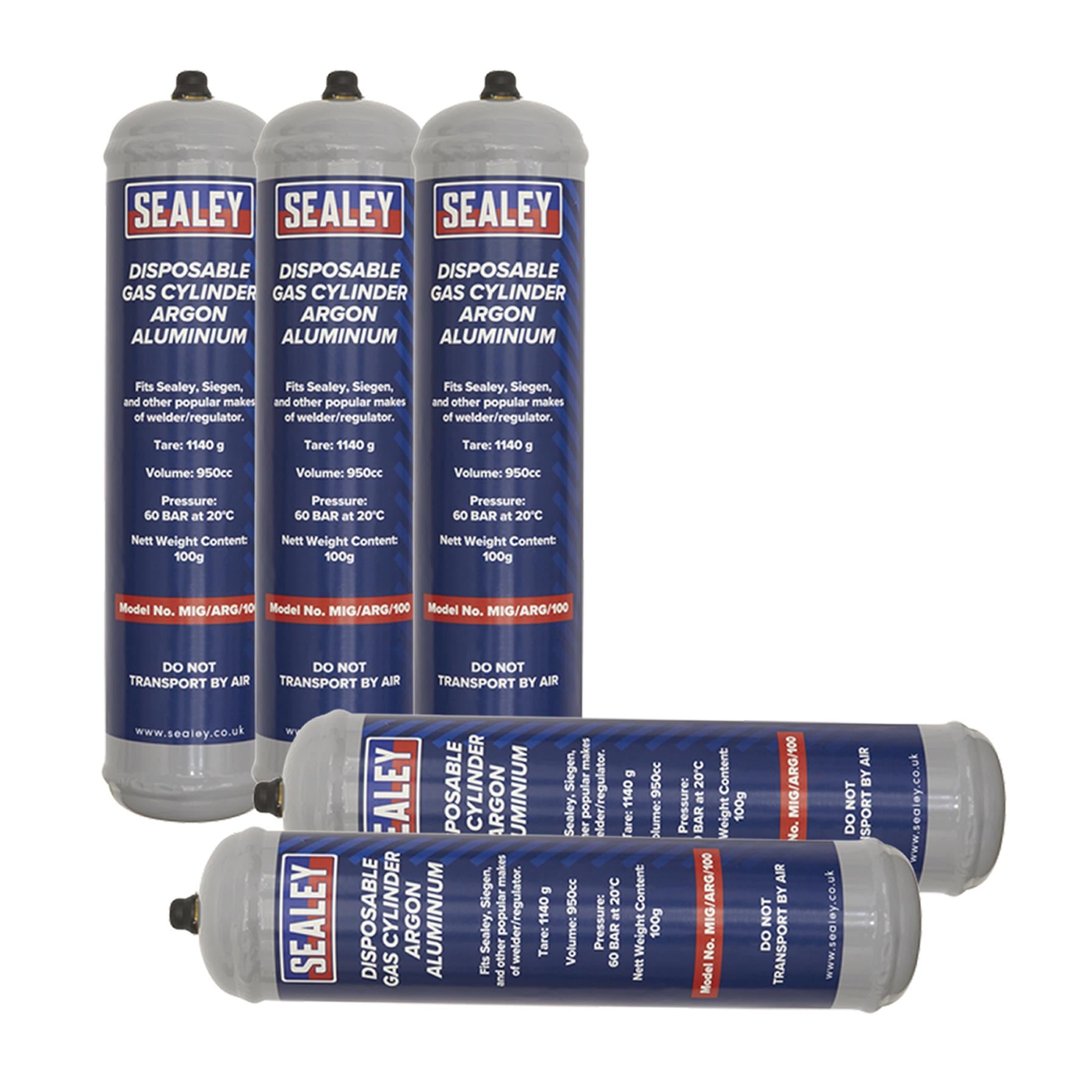 Sealey Gas Cylinder Disposable Argon 100g - Box of 12