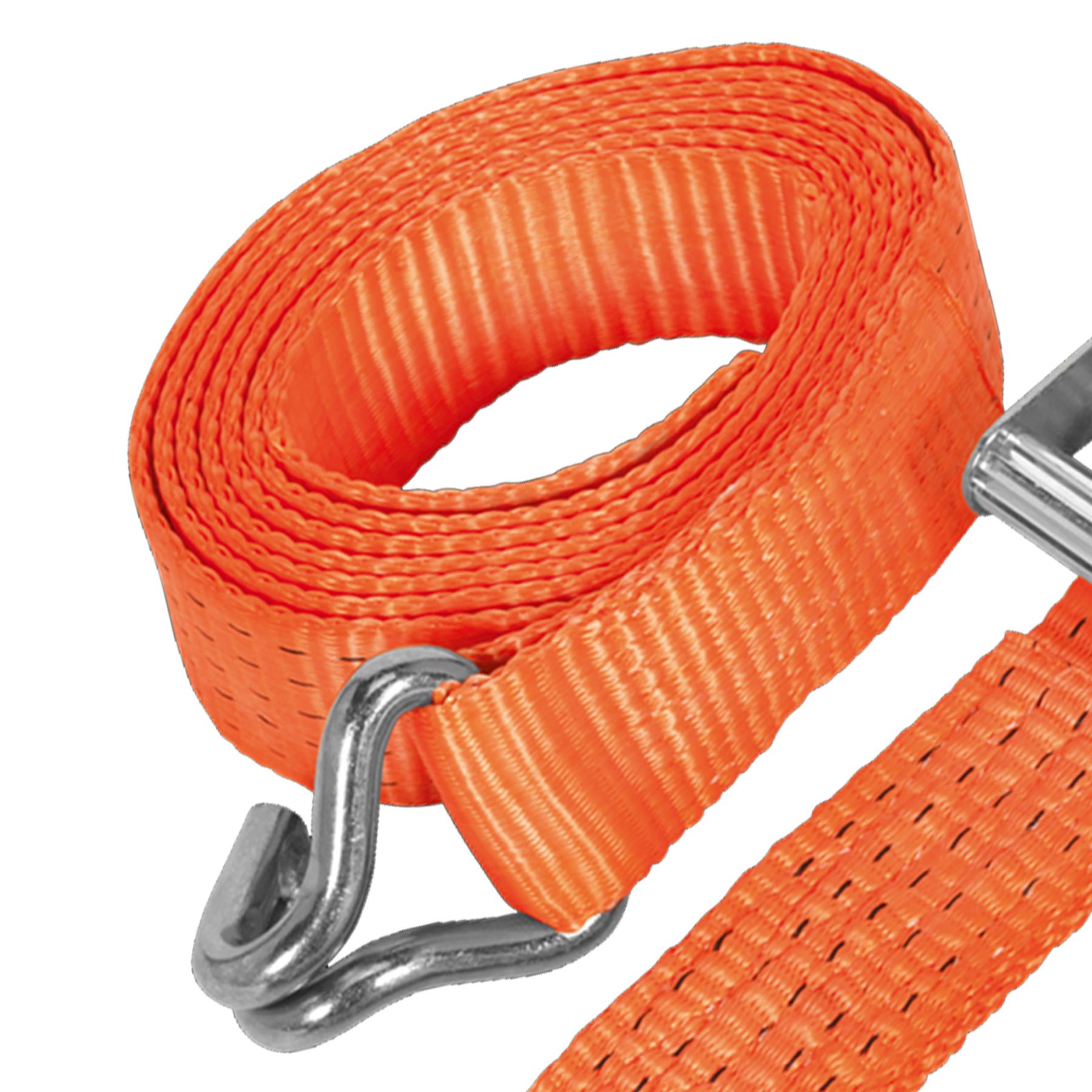 Sealey Car Transporter Ratchet Tie Down 50mm x 3m Steel Wheel - Single 4500kg Breaking Strength