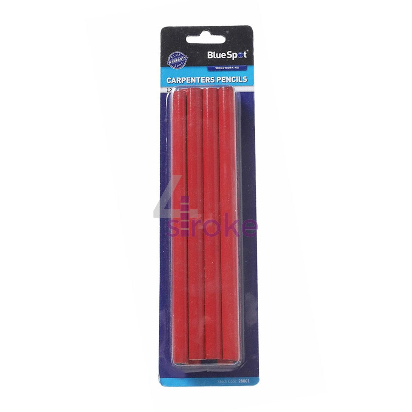 BlueSpot Pack of 12 Carpenters Pencils Set Builder Wood Marking Lead DIY Tool