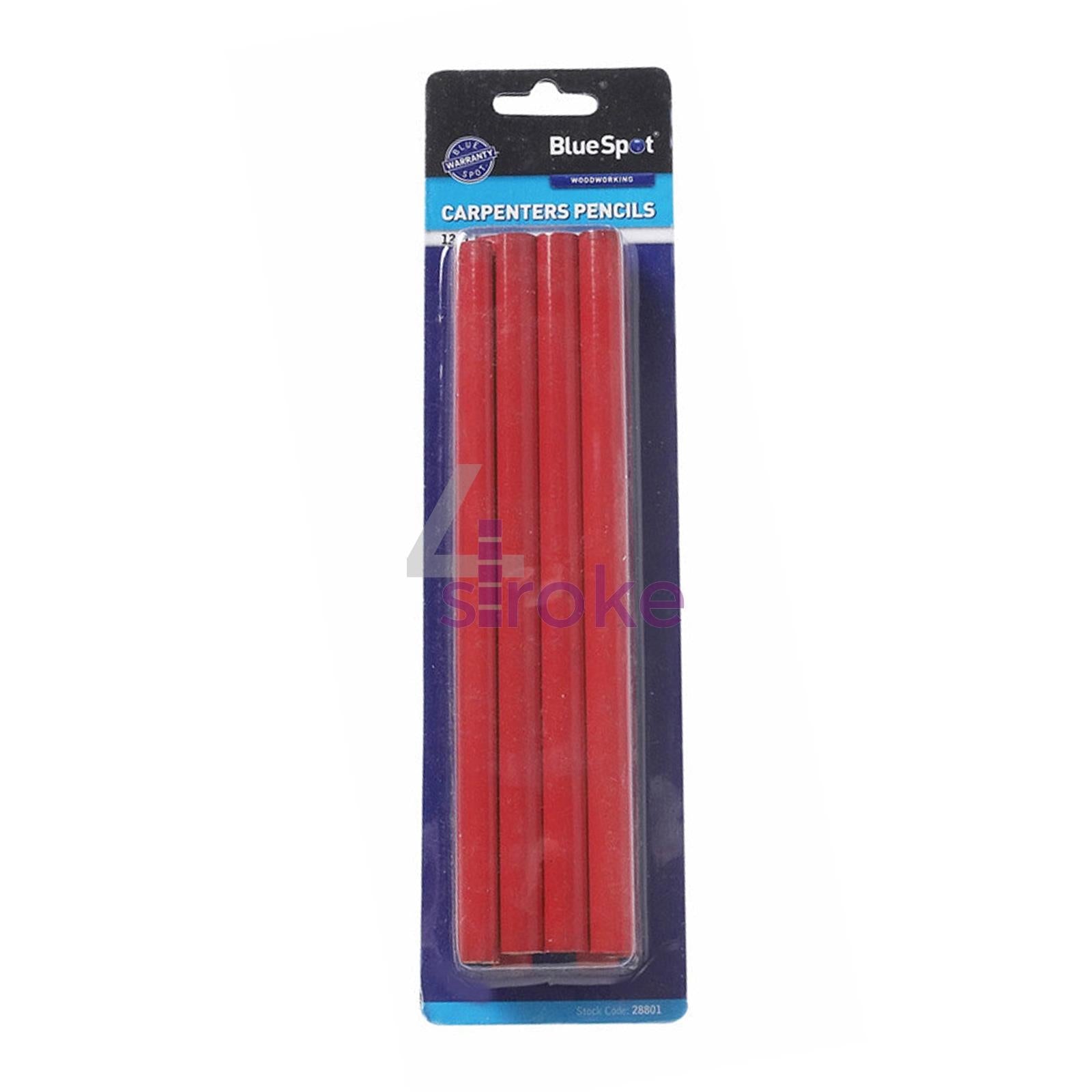 BlueSpot Pack of 12 Carpenters Pencils Set Builder Wood Marking Lead DIY Tool
