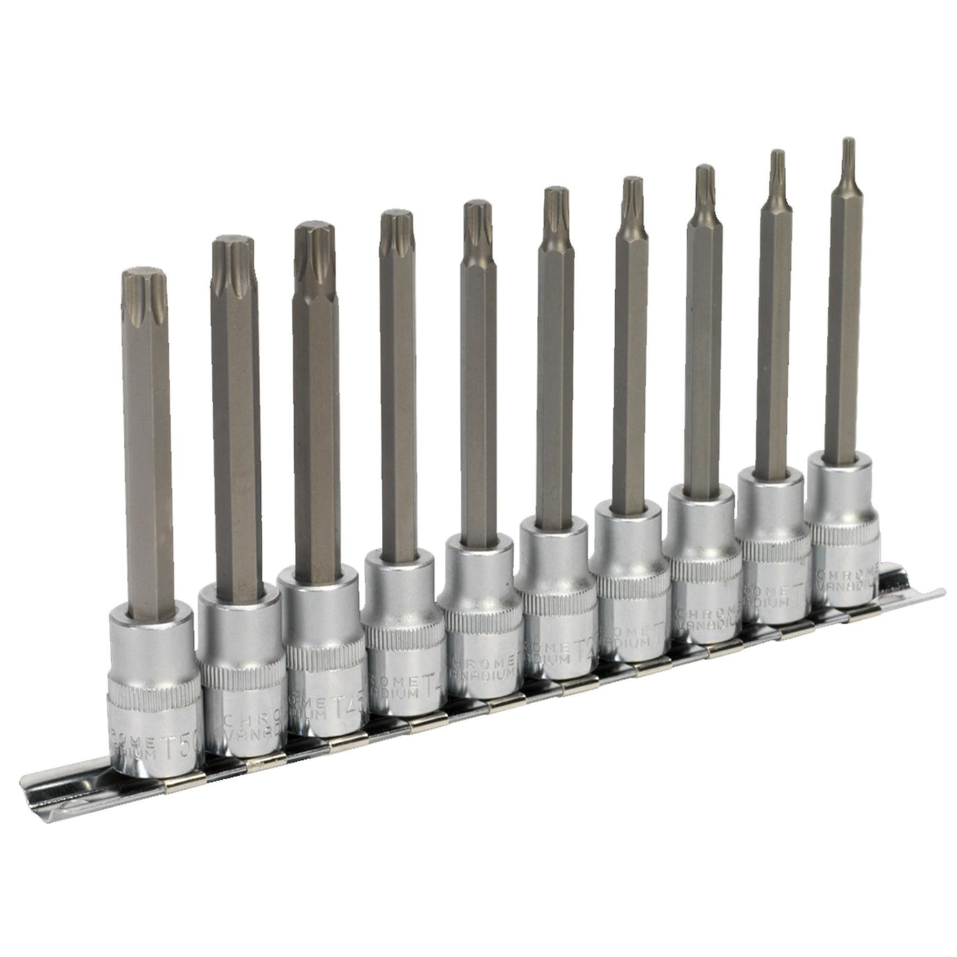 Sealey TRX-Star* Socket Bit Set 10pc 3/8"Sq Drive 100mm