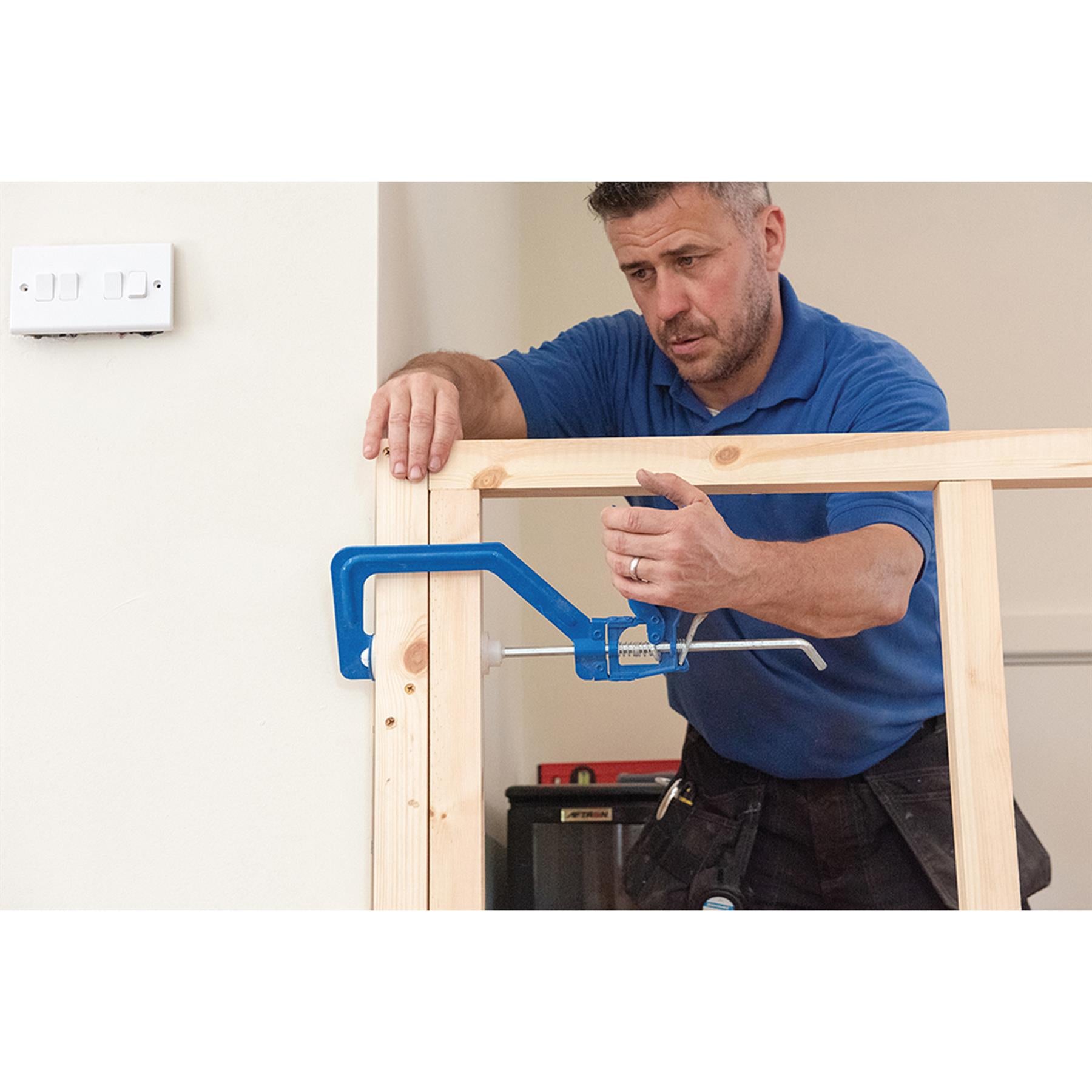 One-Handed Clamp 150mm Soft Jaws Delicate Work Woodwork Workshop Steel Frame