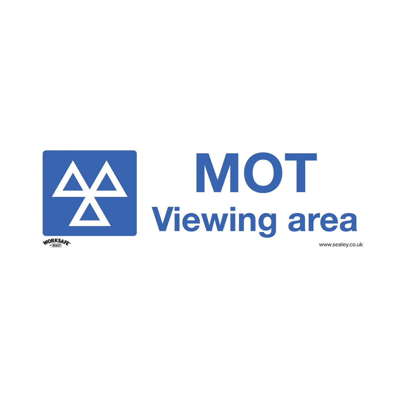 Sealey Safety Sign - MOT Viewing Area - Rigid Plastic - Pack of 10