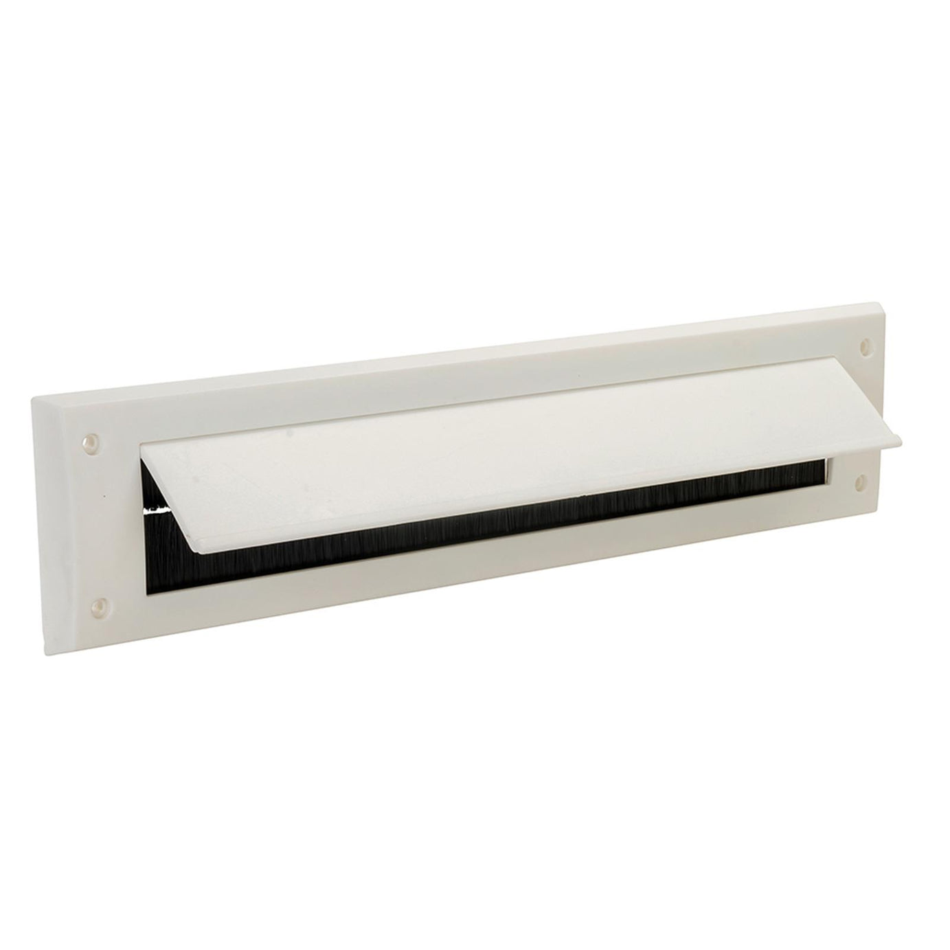 Letterbox Draught Seal With Flap - 338 X 78mm White Prevents Draughts & Dust