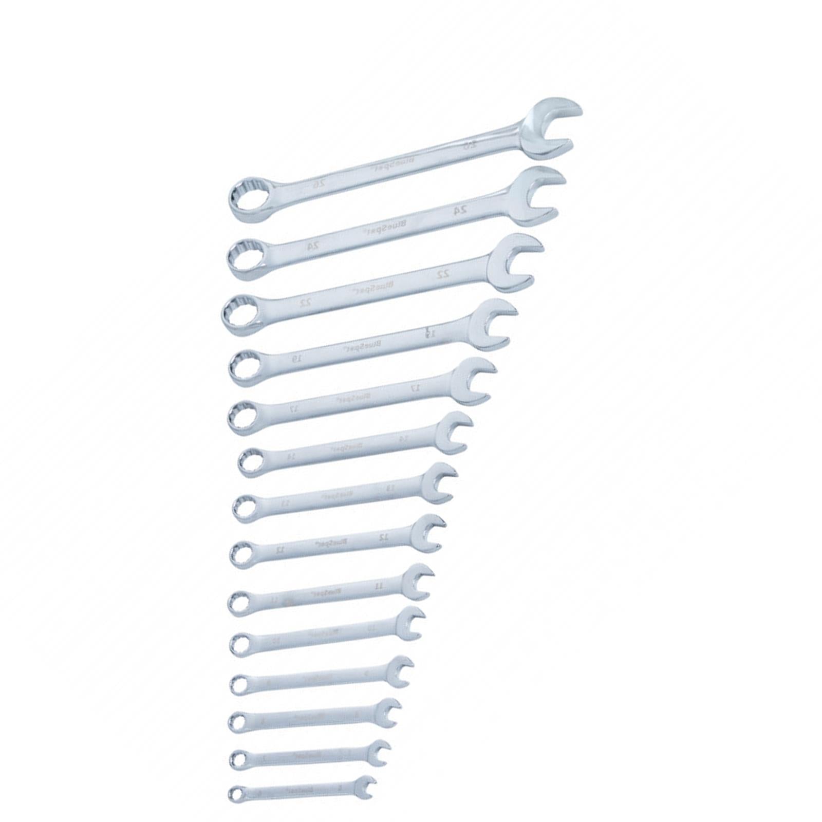 Bluespot 14-Piece Combination Spanner Set Metric Wrench 6-26mm Heat Treated Fully Polished
