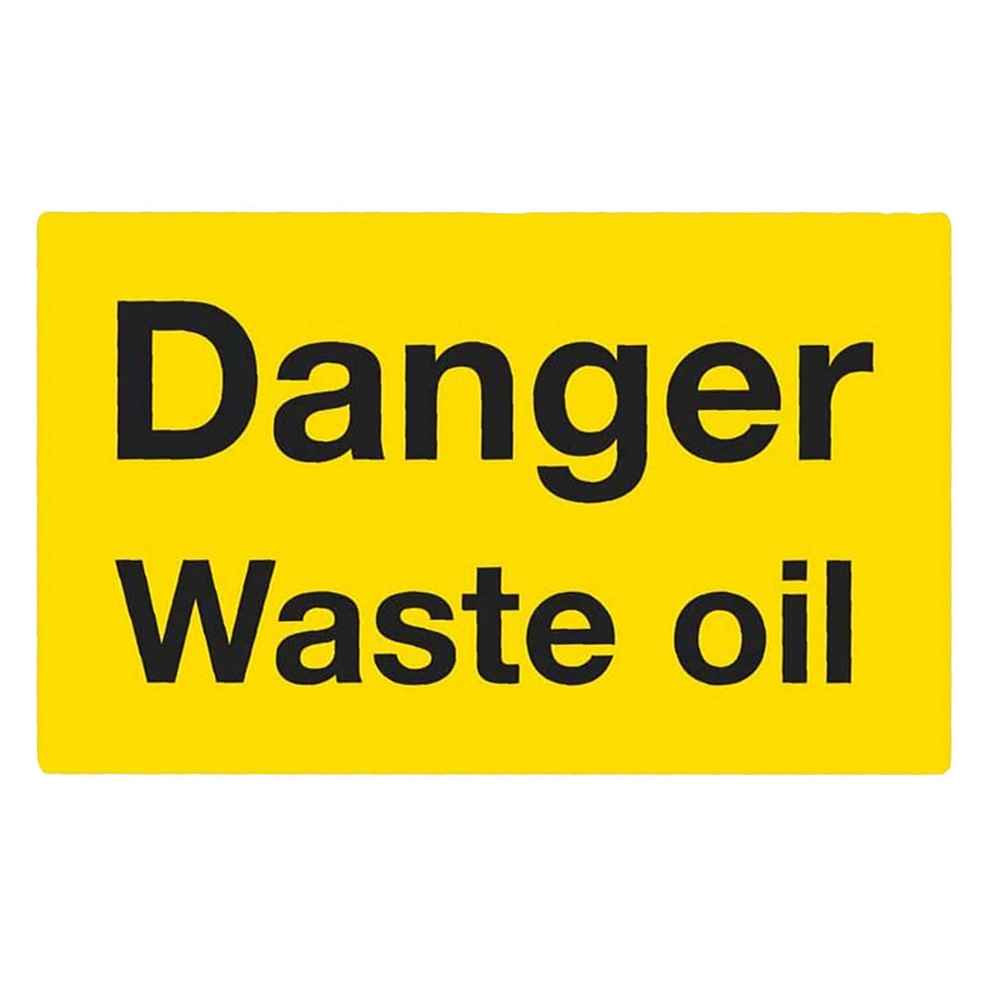 Sealey Warning Safety Sign - Danger Waste Oil - Rigid Plastic - Pack of 10