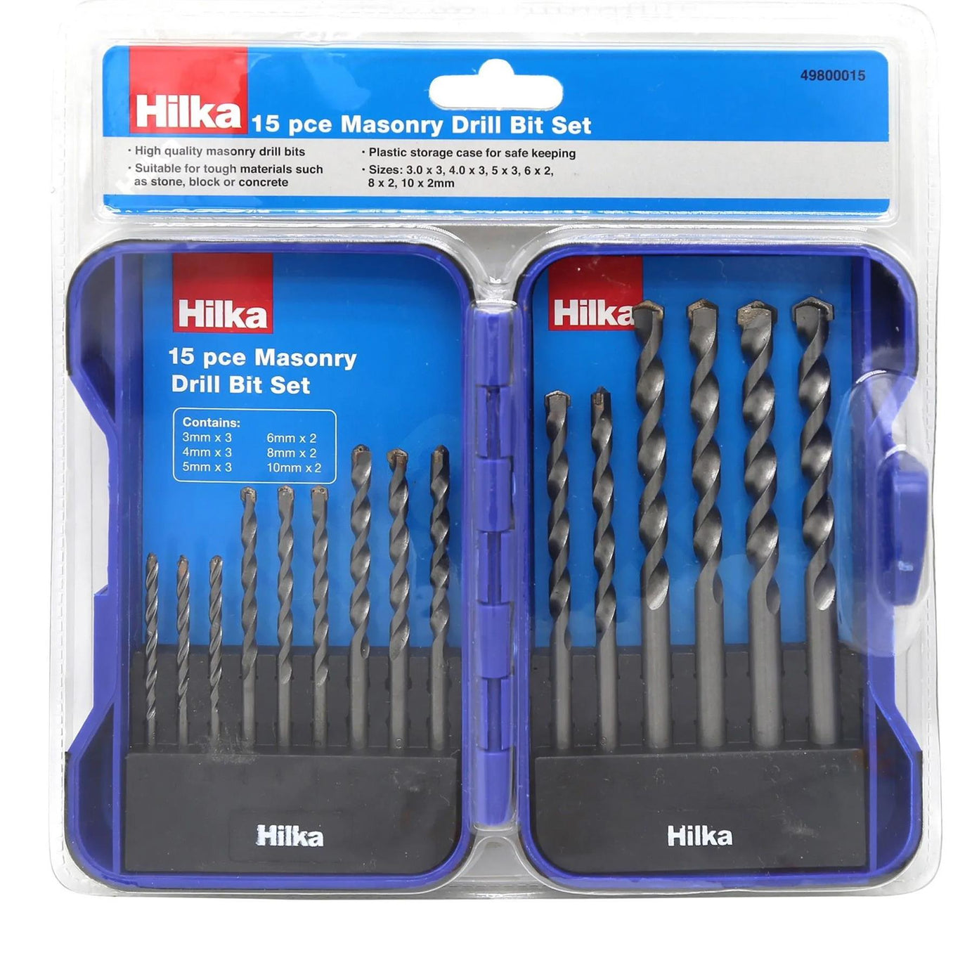 Hilka 15 Piece Masonry Drill Bit Set