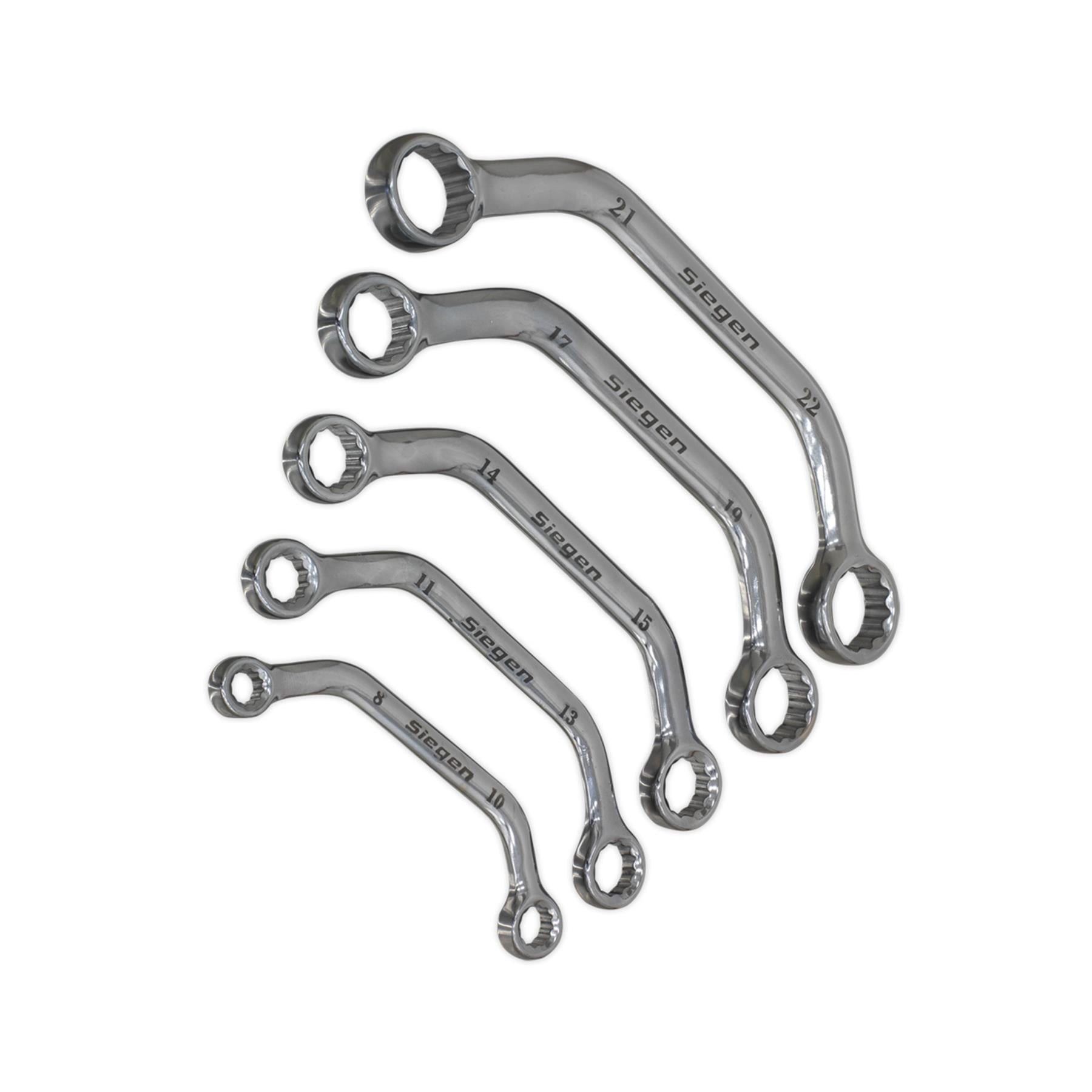 Sealey Obstruction Spanner Set 5pc Metric