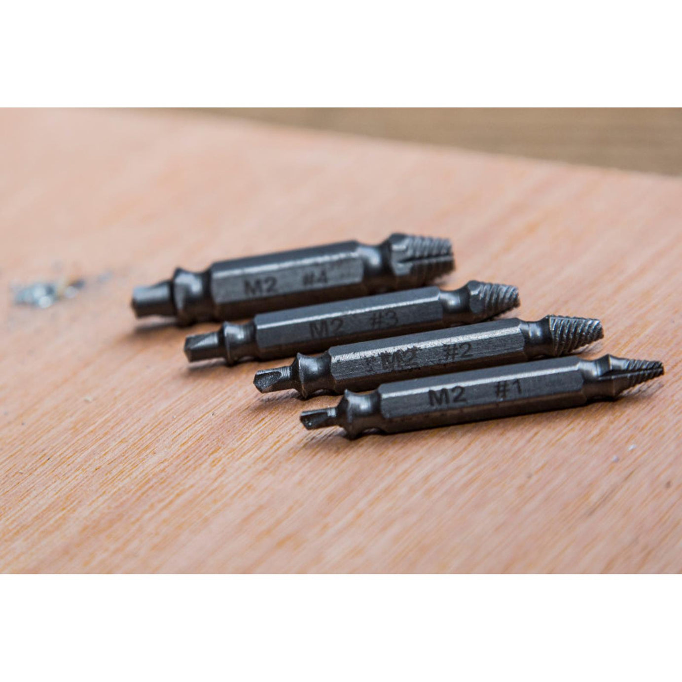 BlueSpot 4 Pce Screw Extractor Removing Damaged Screws Bolts 3-12mm M2 Steel New