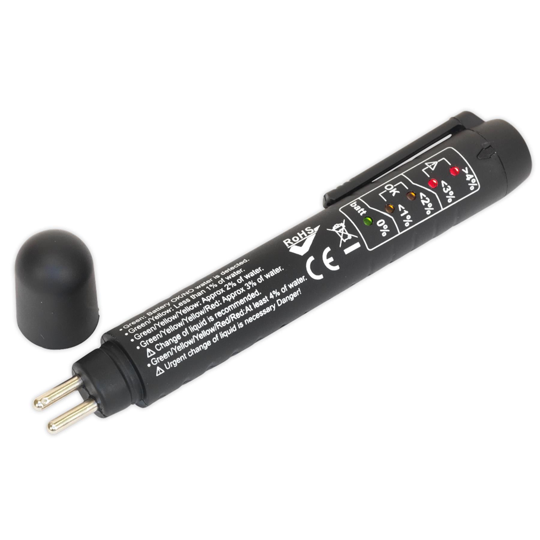Sealey Pocket Brake Fluid Tester Moisture Water Content Check Compact Test Tool