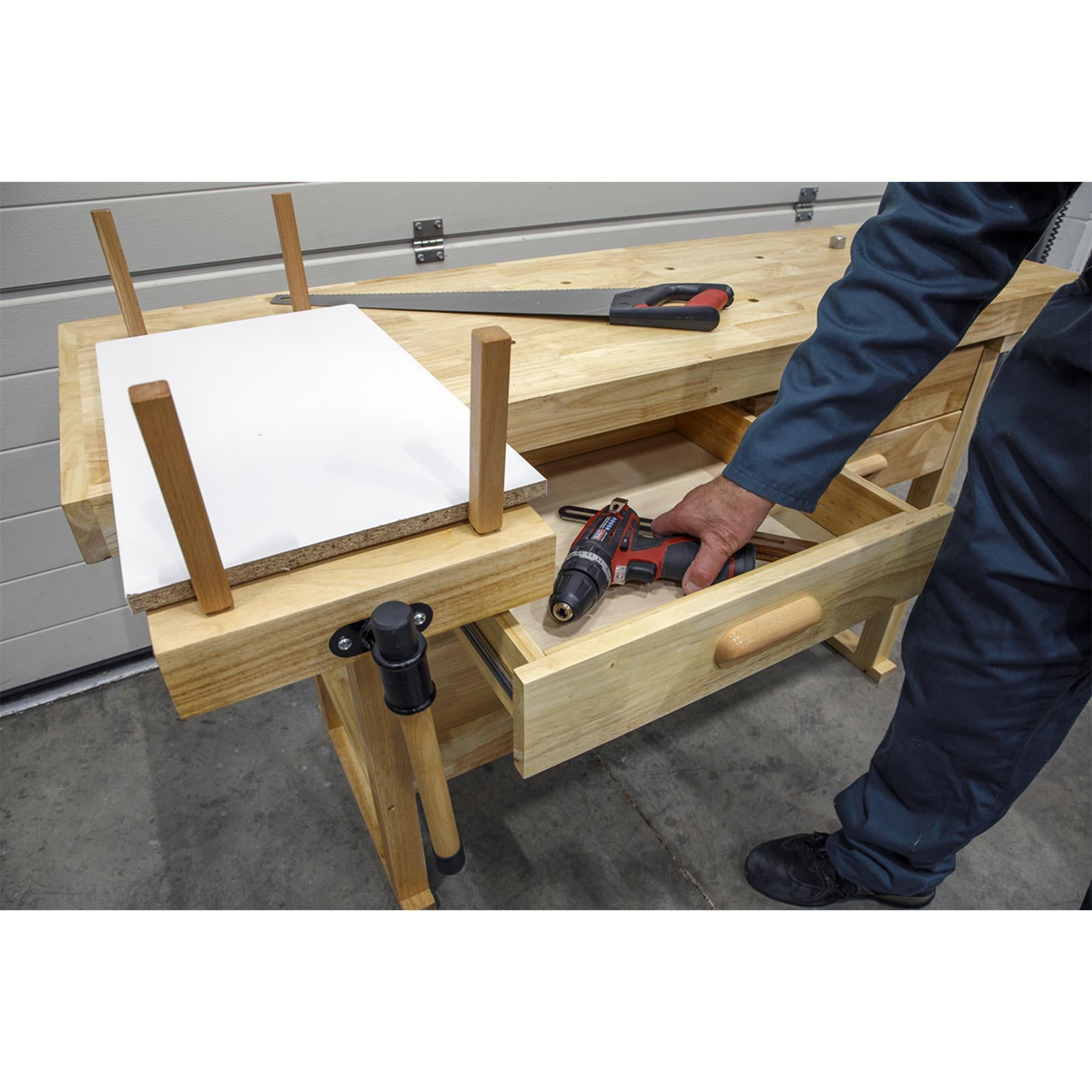 Sealey Woodworking Bench with 4 Drawers 1.52m