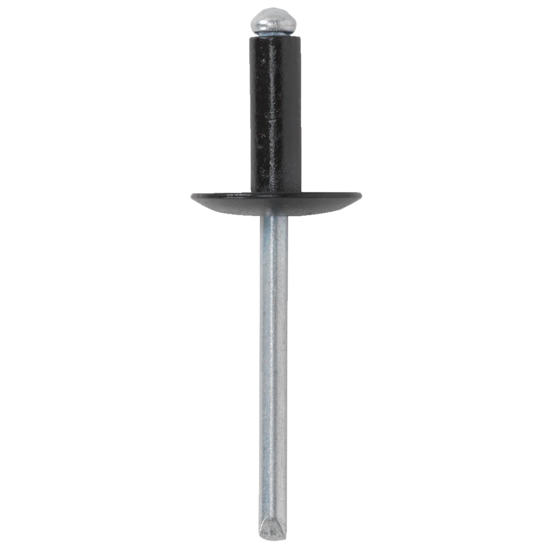 Sealey Aluminium Rivet Black Large Flange 4 x 14mm Pack of 200