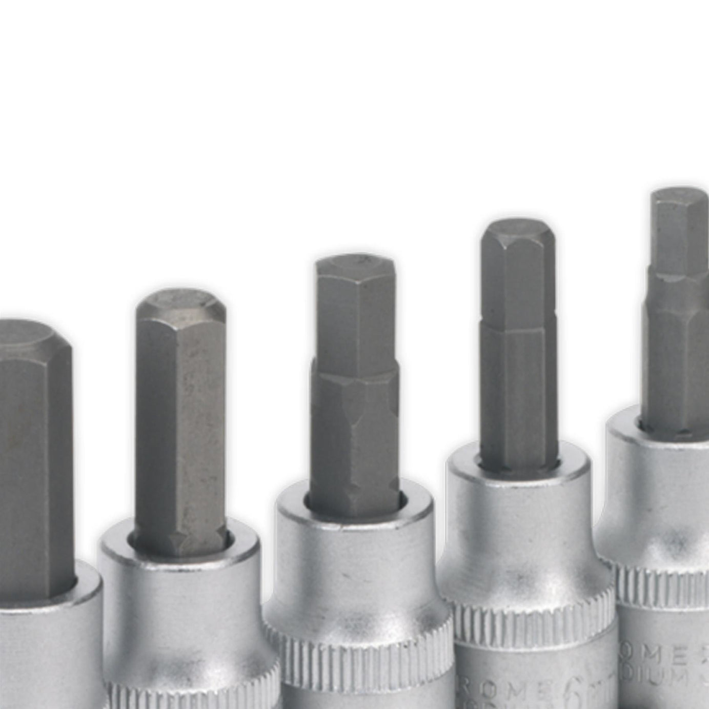 Sealey Hex Key Socket Bit Set 6pc 3/8"Sq Drive Metric