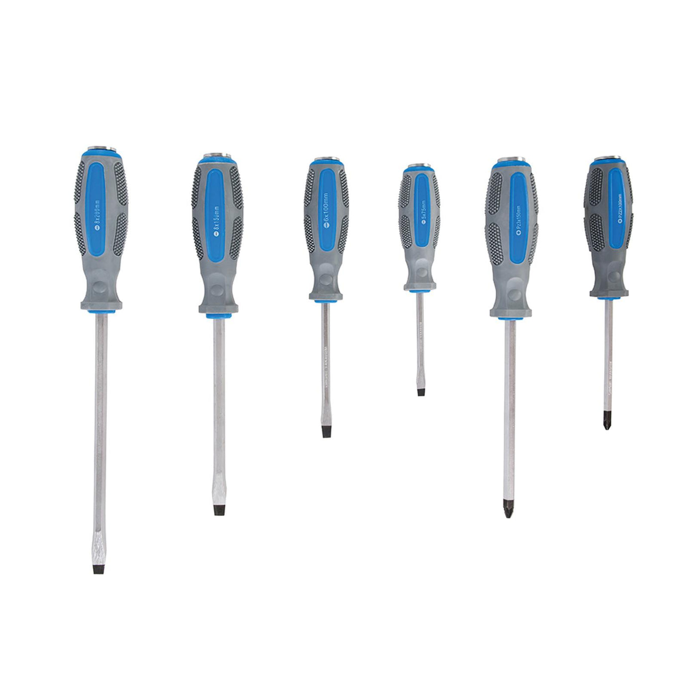 Hammer-Through Screwdriver Set 6pce Impact Resistant Mixed Polymer Handle