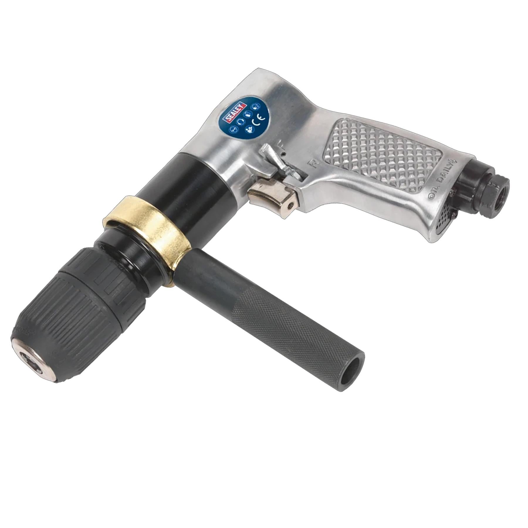 Sealey Air Drill Ø13mm 700rpm Reversible Keyless Chuck