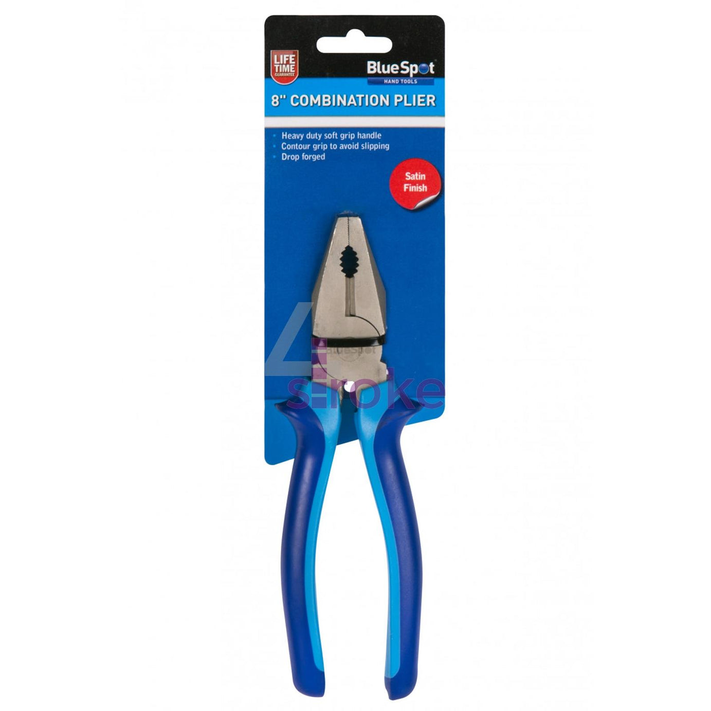 BlueSpot 200mm (8") Combination Plier Drop Forged Steel Soft Grip Vinyl Handles New Condition