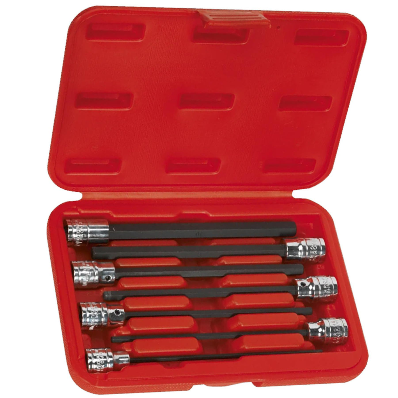 Sealey Hex Socket Bit Set 7pc 3/8"Sq Drive 150mm Metric