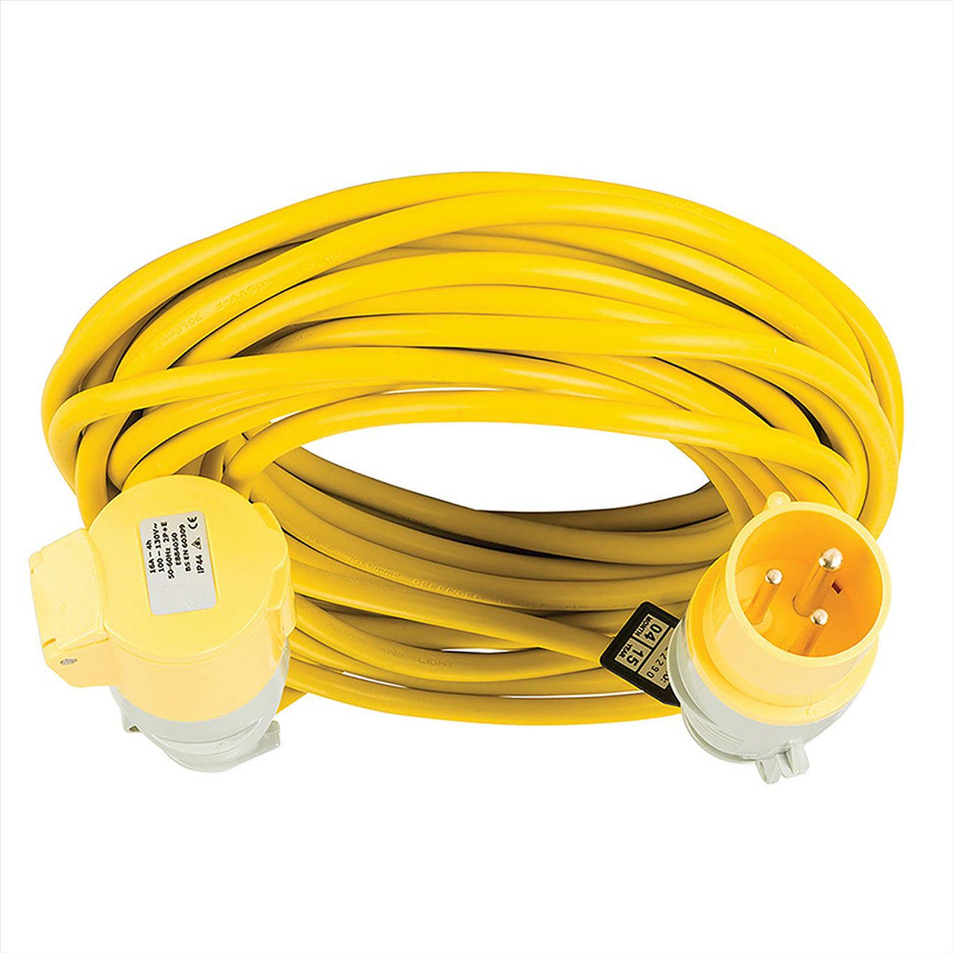 Defender Extension Lead Yellow 2.5mm2 16A 14m 110V