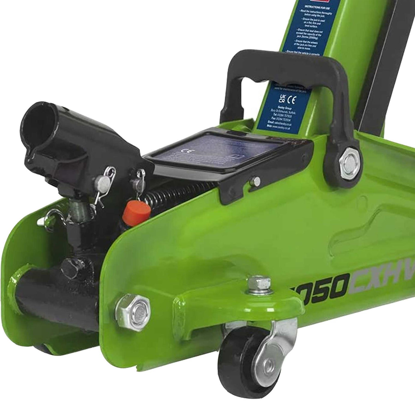 Sealey Trolley Jack 2tonne Short Chassis - Hi-Vis