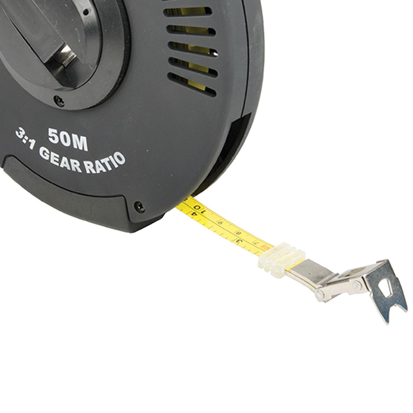 50M Geared Surveyor Stainless Steel Tape Measure Corrosion-Resistant New