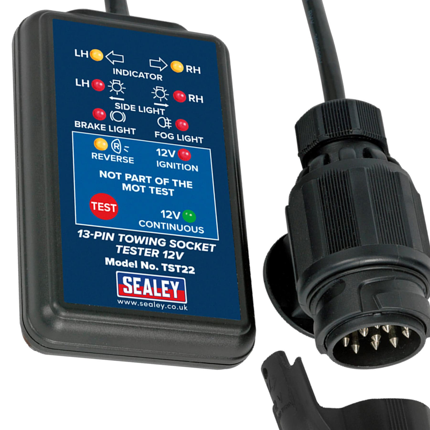 Sealey Towing Socket Tester 13-Pin 12V - DVSA Approved