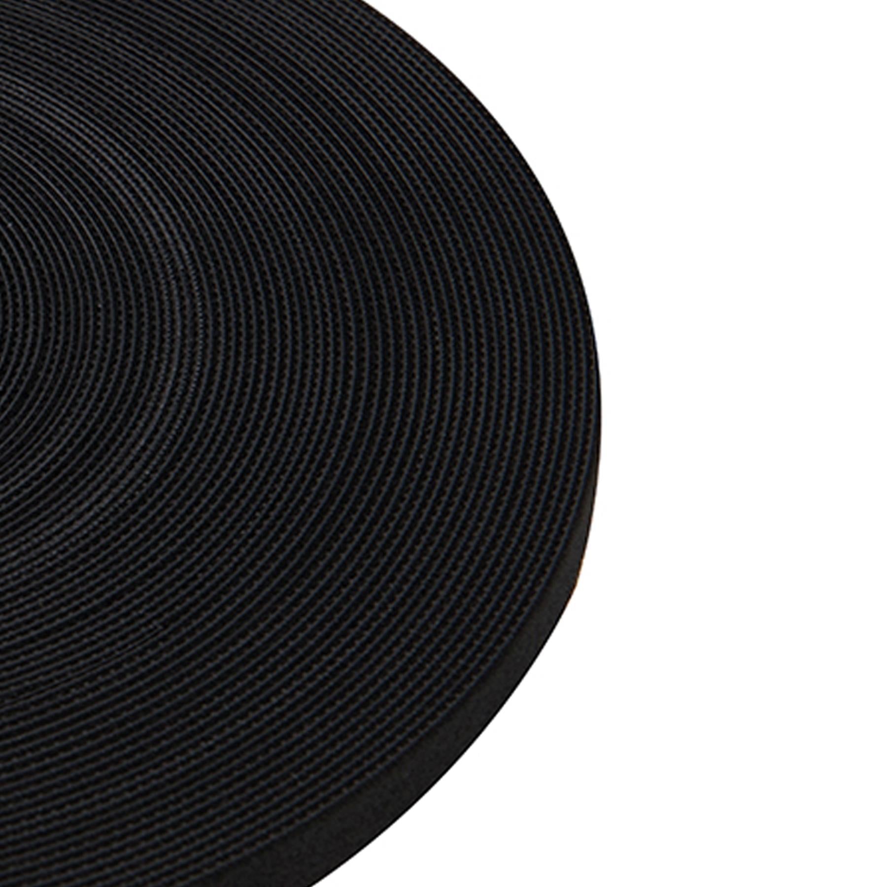 Self-Wrap Hook & Loop Tape Black - 13mm X 25M Reusable & Flexible Self-Gripping