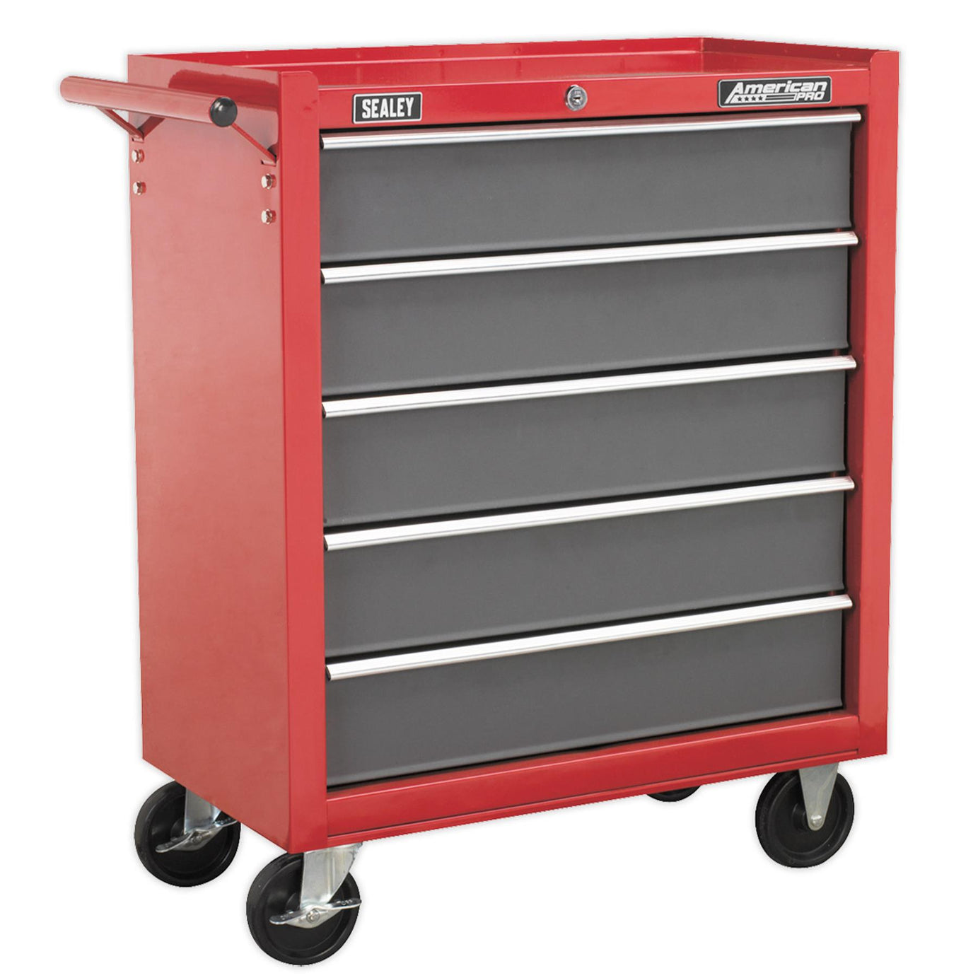 Sealey Rollcab 5 Drawer with Ball Bearing Runners - Red/Grey - AP22505BB