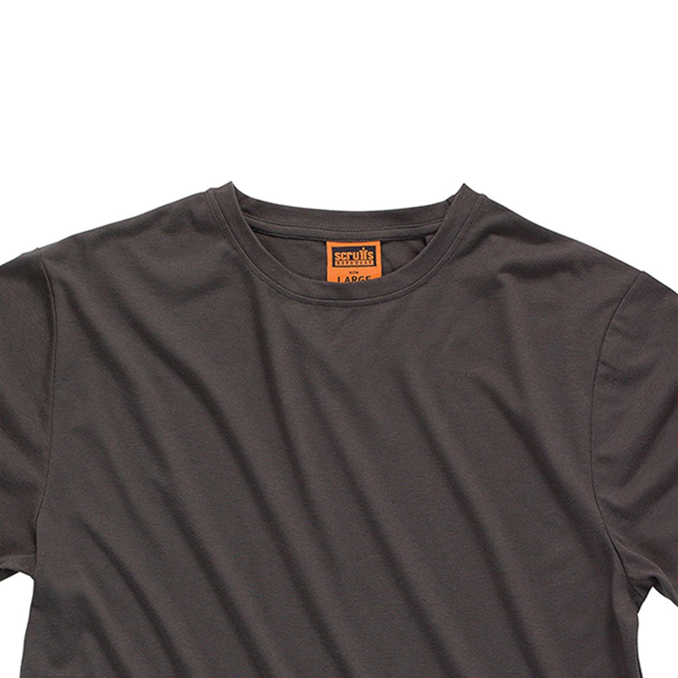 Scruffs Crew Neck T Shirt Short Sleeve Workwear Work Top Graphite Grey L