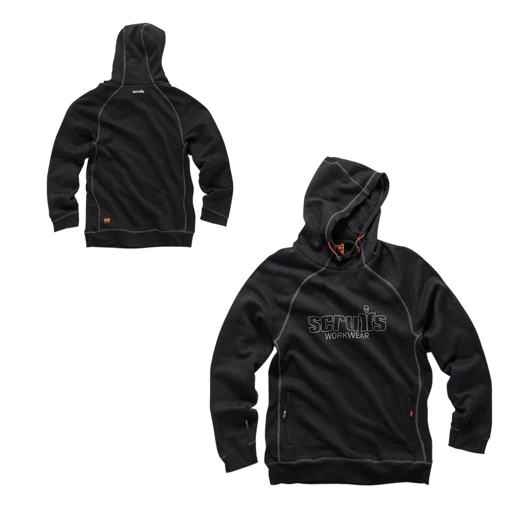 Scruffs Trade Work Hoodie Black Men's Sweatshirt XXL Hooded Jumper Workwear Top
