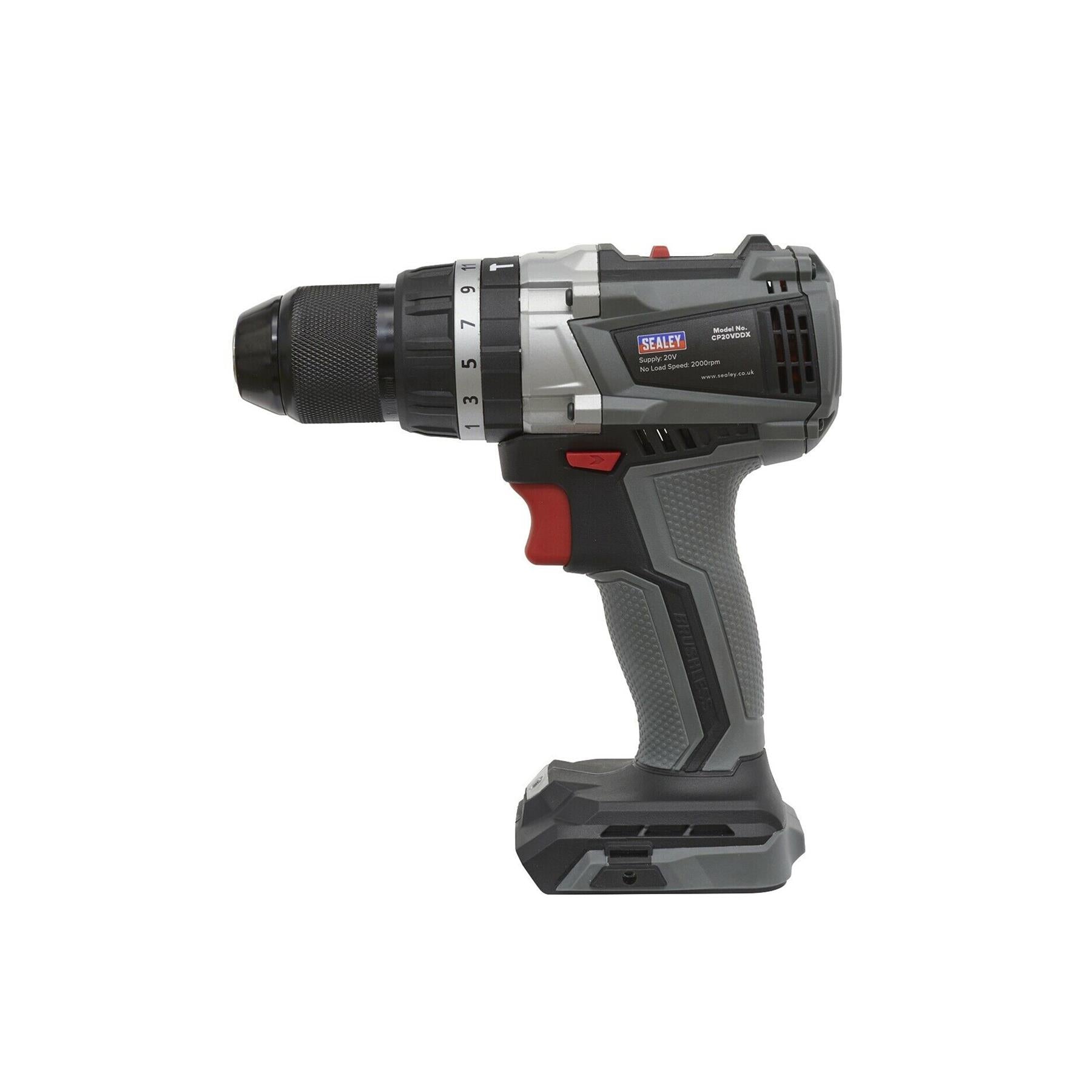 Sealey Brushless Hammer Drill/Driver Ø13mm 20V - Body Only