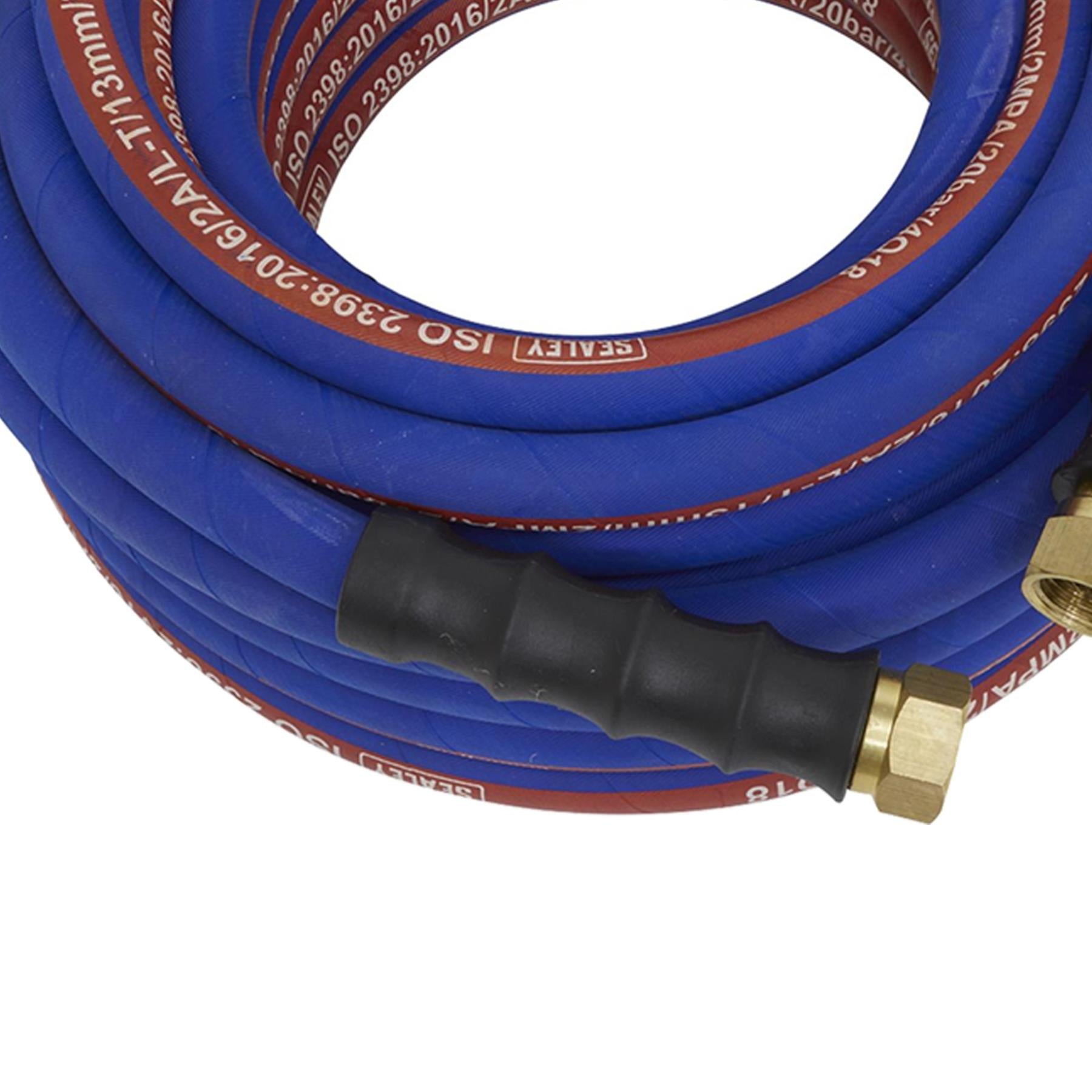 Sealey Extra Heavy Duty Rubber Air Compressor Hose 15m x Ø13mm with 1/2"BSP