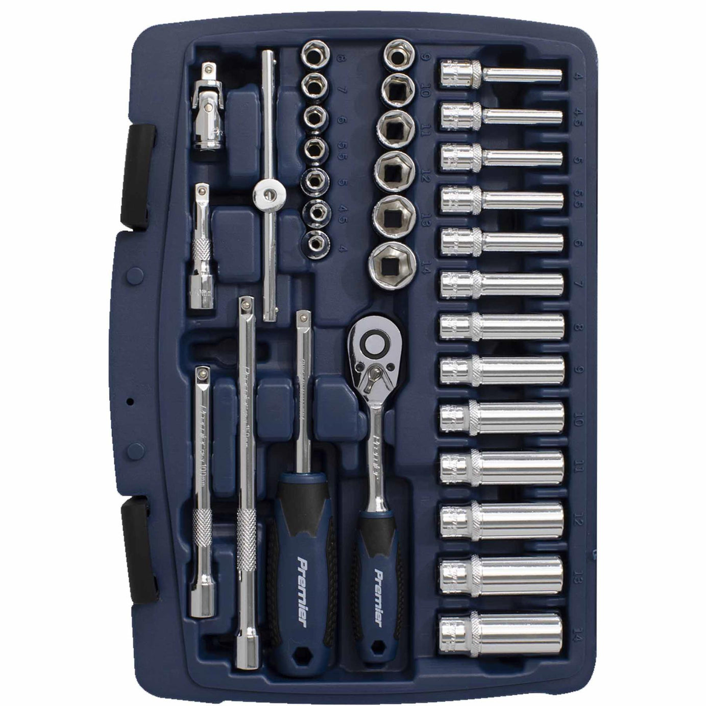 Sealey Socket Set 33pc 1/4"Sq Drive 6pt WallDrive Metric