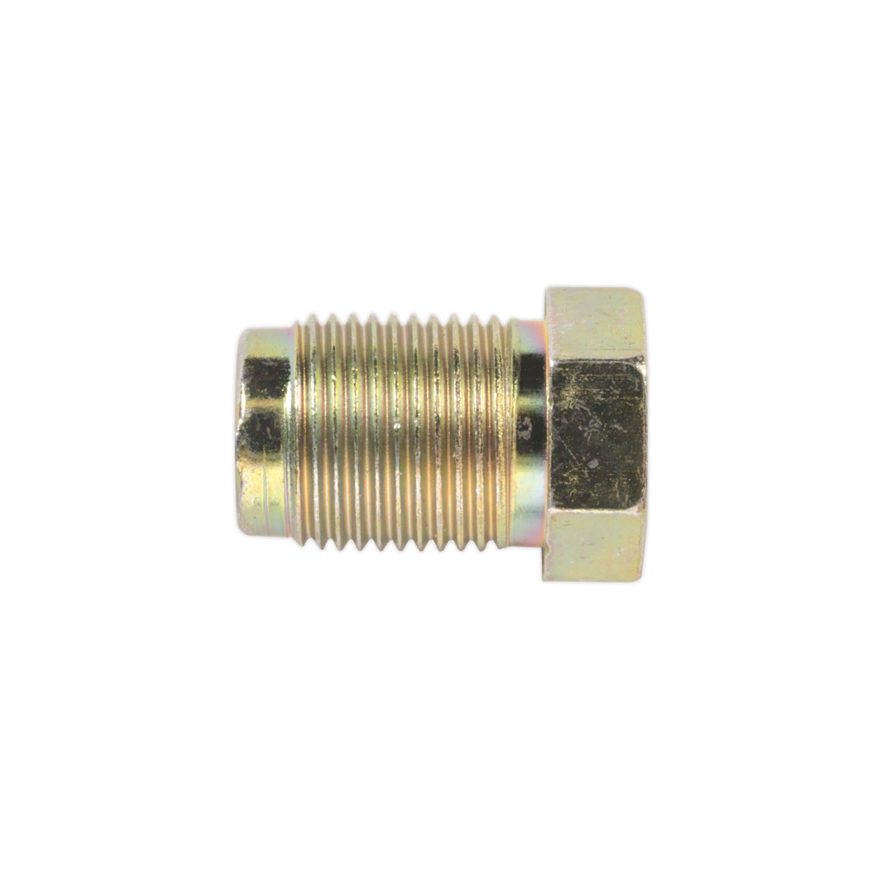 Sealey Brake Pipe Nut M12 x 1mm Male 1/4" Pipe DIN Form Pack of 10