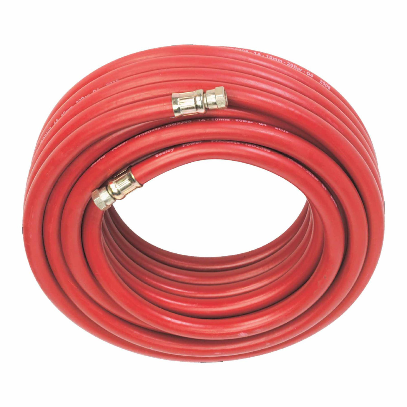 Sealey Air Hose 15m x 10mm with 1/4"BSP Unions Rubber Alloy
