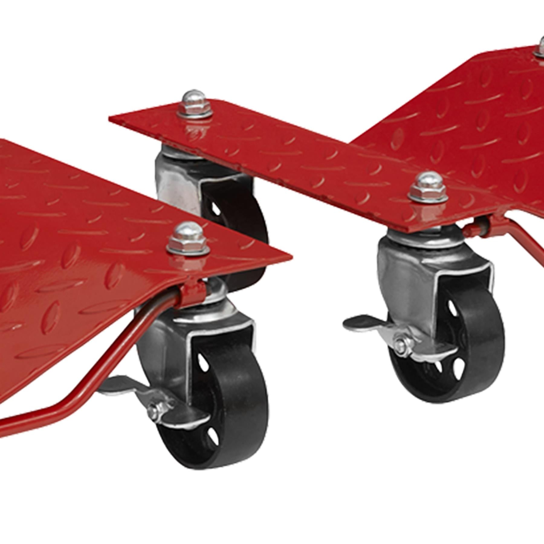 Wheel Dolly Set 680kg Capacity. steel-plate with rust resistant finish.Sealey